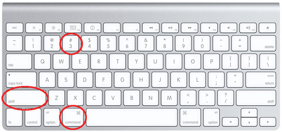 screenshot on mac with pc keyboard